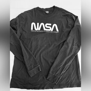 Men’s NASA Logo Long Sleeve XL Black